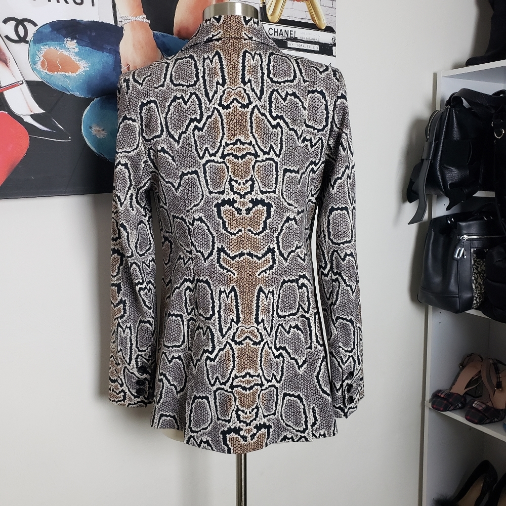 Cabi Python Double Breasted Blazer Size 2 - image 5